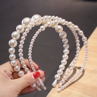 (9 Mẫu) Băng đô cài tóc hạt trai