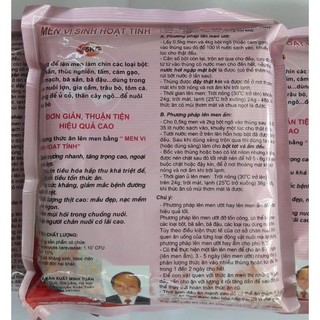 MEN VI SINH HOẠT TÍNH CHUYÊN DÙNG Ủ THỨC ĂN CHĂN NUÔI GÓI 0.5KG