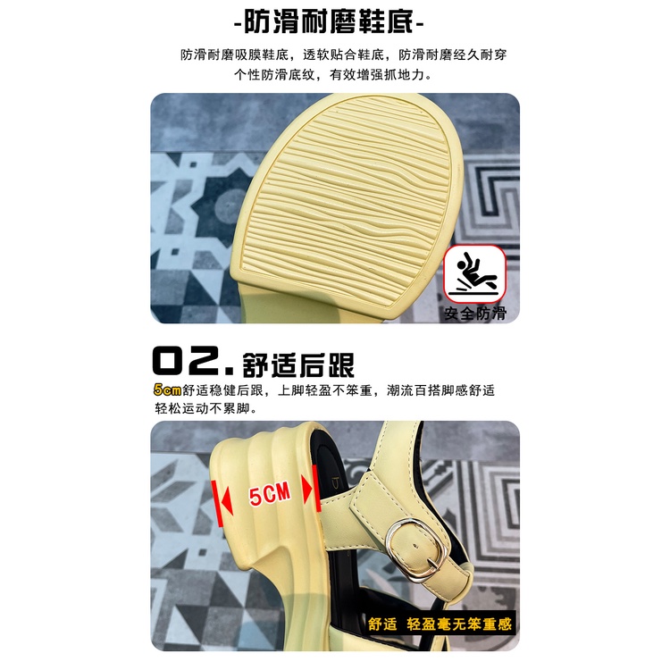 Giày Sandal Cao Gót Phong Cách Retro Thời Trang Xuân Hè 2023 Cho Nữ