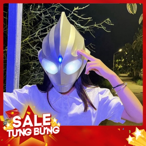 Mặt Nạ Siêu Nhân Điện Quang, Mặt Nạ Ultra Man, Đồ Chơi Hóa Trang phiên bản cảm ứng phát sáng