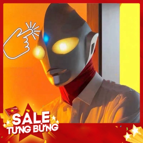 Mặt Nạ Siêu Nhân Điện Quang, Mặt Nạ Ultra Man, Đồ Chơi Hóa Trang phiên bản cảm ứng phát sáng