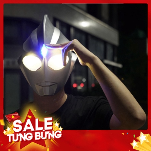 Mặt Nạ Siêu Nhân Điện Quang, Mặt Nạ Ultra Man, Đồ Chơi Hóa Trang phiên bản cảm ứng phát sáng