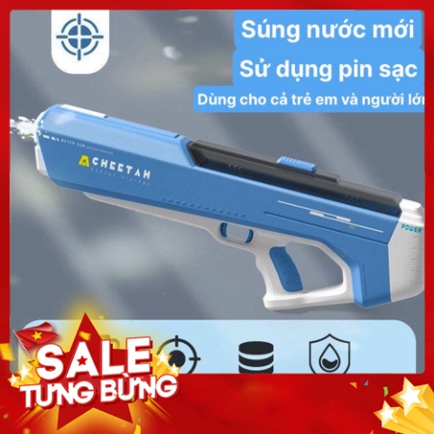 Súng Bắn Nước Điện Thế Hệ Mới CHEETAH, Sử dụng pin sạc Tự Động Cao Cấp Mạnh Mẽ