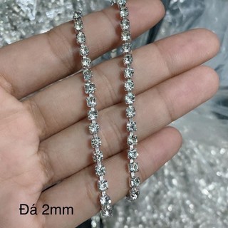 1 mét dây xoàn bạc đính kết đá