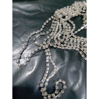 1 mét dây xoàn bạc đính kết đá