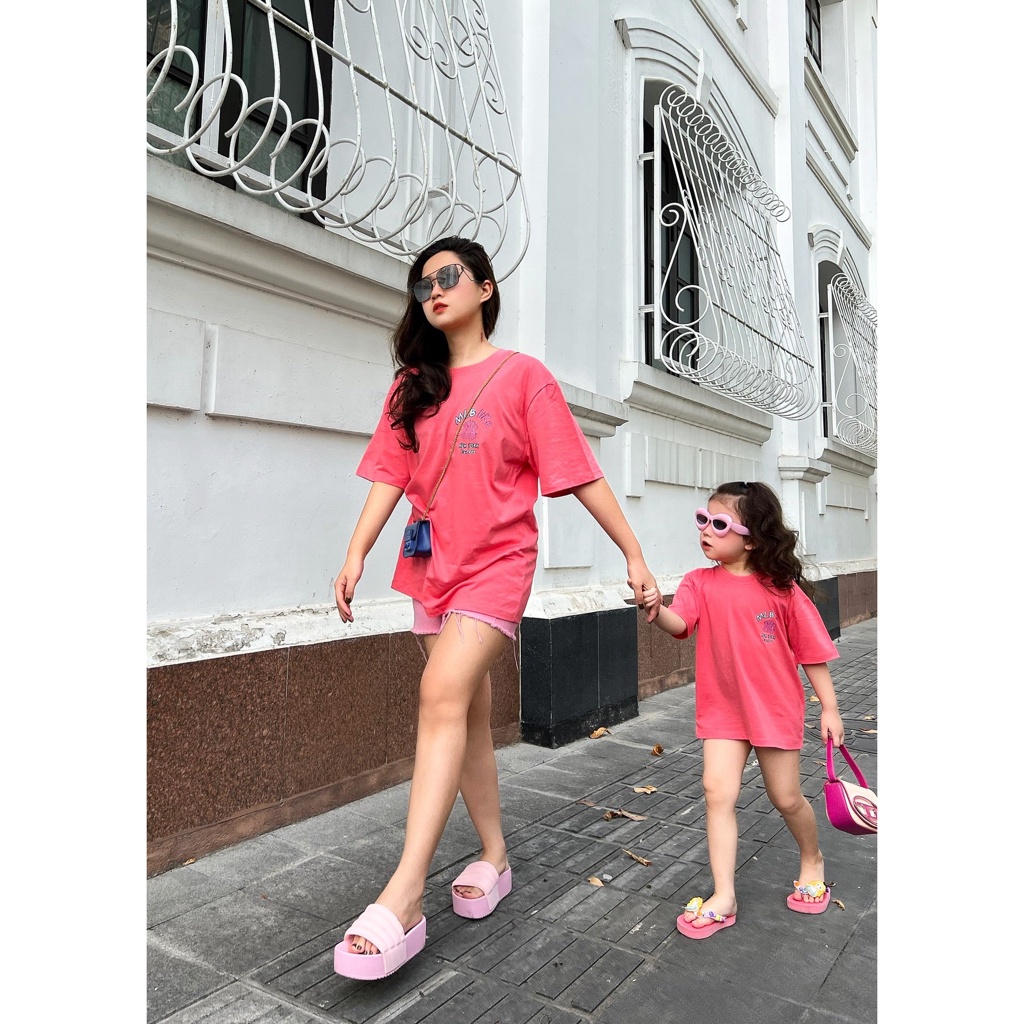 Áo thun gia đình MLBb like pinky 2023 cho bé , áo phông trẻ em unisex ,hekids