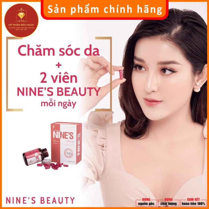 Viên Uống Trắng Da Mờ Nám Nines Beauty Hộp 30 Viên Chính Hãng