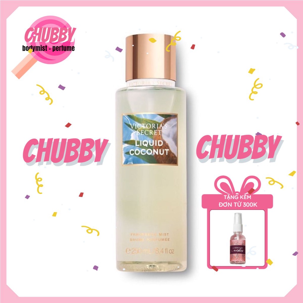 𝙘𝙝𝙪𝙗𝙗𝙮 - Xịt Thơm toàn thân VICTORIA SECRET - LIQUID COCONUT