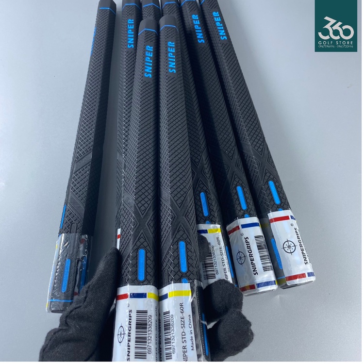 Tay cầm gậy golf SNIPER 6 cạnh . Grip golf cao su vs các rãnh kim cương rễ ràng cầm nắm chuẩn