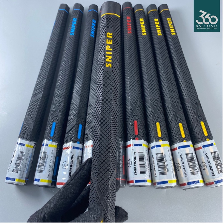 Tay cầm gậy golf SNIPER 6 cạnh . Grip golf cao su vs các rãnh kim cương rễ ràng cầm nắm chuẩn