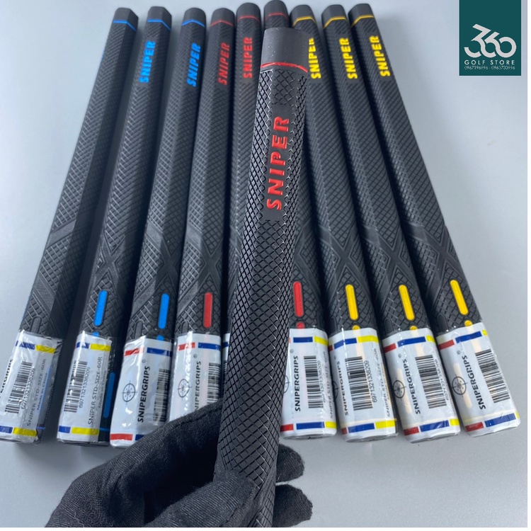 Tay cầm gậy golf SNIPER 6 cạnh . Grip golf cao su vs các rãnh kim cương rễ ràng cầm nắm chuẩn
