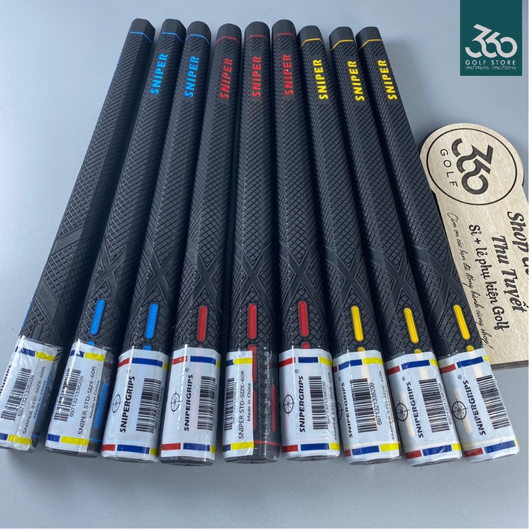 Tay cầm gậy golf SNIPER 6 cạnh . Grip golf cao su vs các rãnh kim cương rễ ràng cầm nắm chuẩn