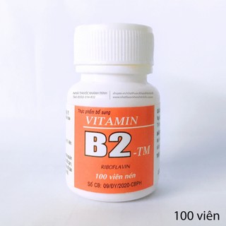 Vitamin b2 2mg - lọ 100 viên