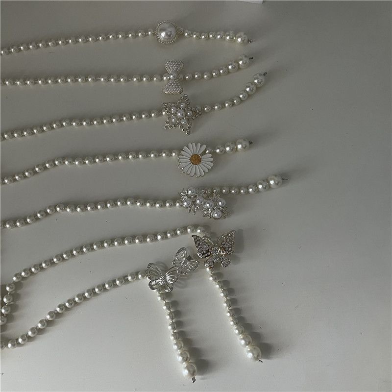 Thắt Lưng Chuỗi Hạt Ngọc Trai Phong Cách Hàn Quốc Thời Trang Cho Nữ