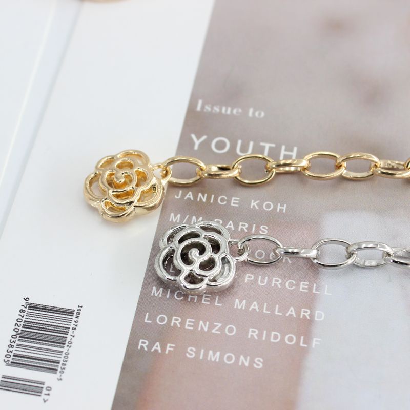 Thắt Lưng Dây Xích Kim Loại Hình Chiếc Lá Đơn Giản Thời Trang Xuân Hè Cho Nữ