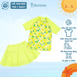 Đồ bơi bé gái BOMINES, vải mềm mịn dễ hoạt động cho bé 3- 14 tuổi, 12- 42kg DOBOBGBONGCUC