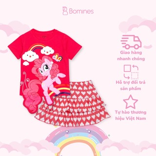 Váy bé gái Unicorn Pony BOMINES, thun cotton thoáng mát cho bé 3- 10 tuổi, 12- 30kg SETCHANVAYUNIPONY