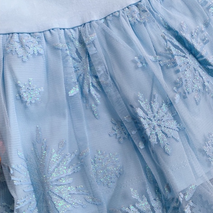 Váy bé gái công chúa Elsa BOMINES, thun cotton thoáng nhẹ cho bé 10- 28kg DTNELSALUOITAYPHONG