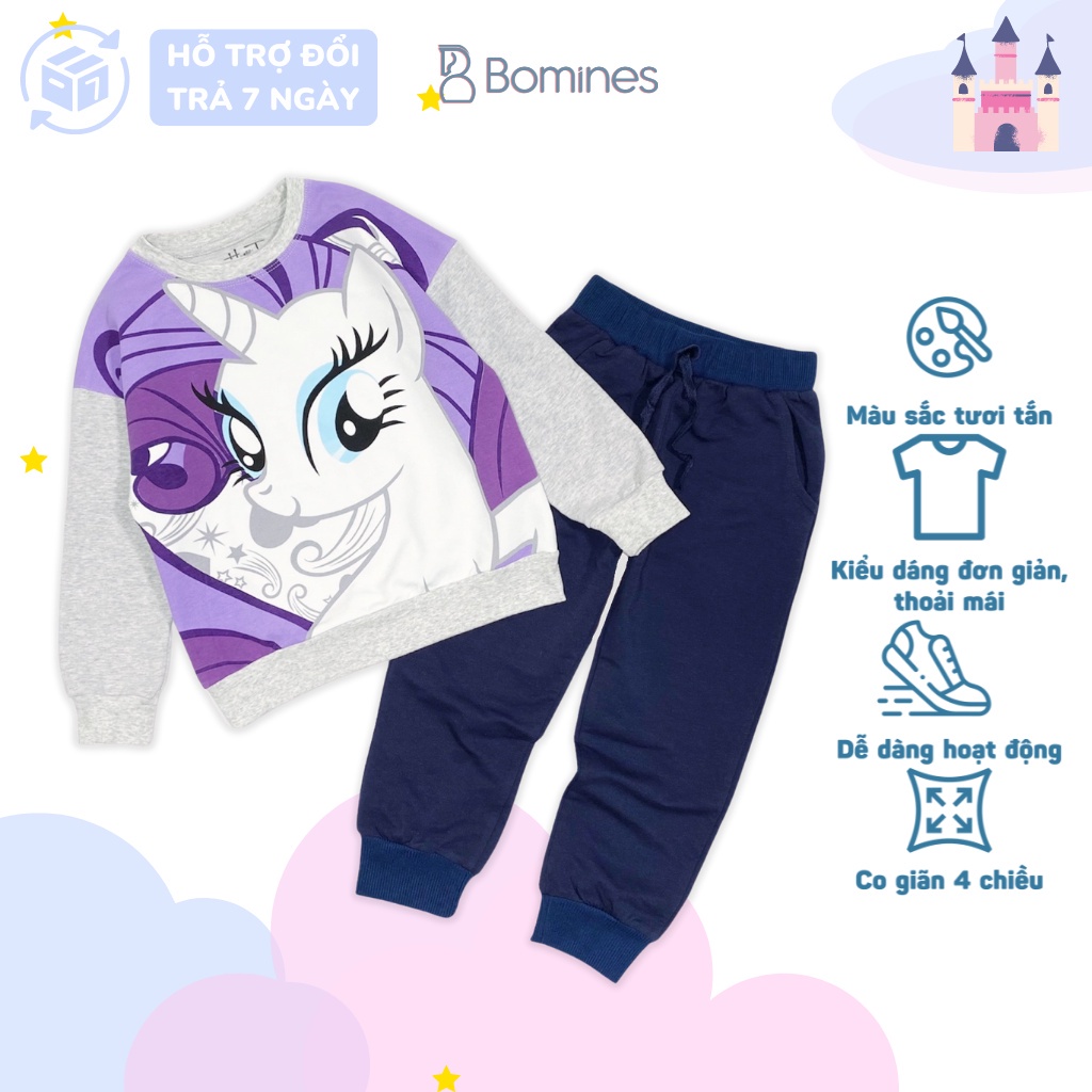Đồ bộ da cá mặc ấm mùa đông My Little Pony cho bé gái 14- 30kg DBDCBGPONY