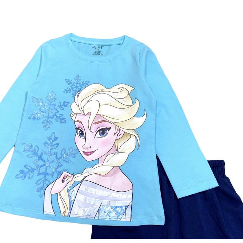 Đồ bộ công chúa Elsa BOMINES, tay dài, thun cotton 4 chiều cho bé 3- 10 tuổi, 12- 30kg DBTBGELSABONGTUYET