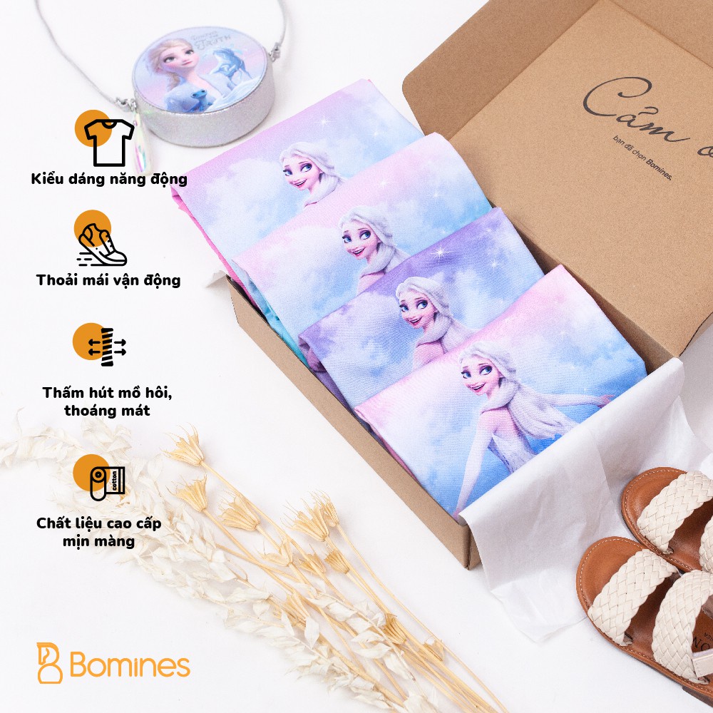Váy bé gái công chúa Elsa BOMINES, chất thun cotton thoáng, mềm, nhẹ cho bé 3- 10 tuổi, 12- 30kg DAMTAYNGANPHOIELSA3DMAY