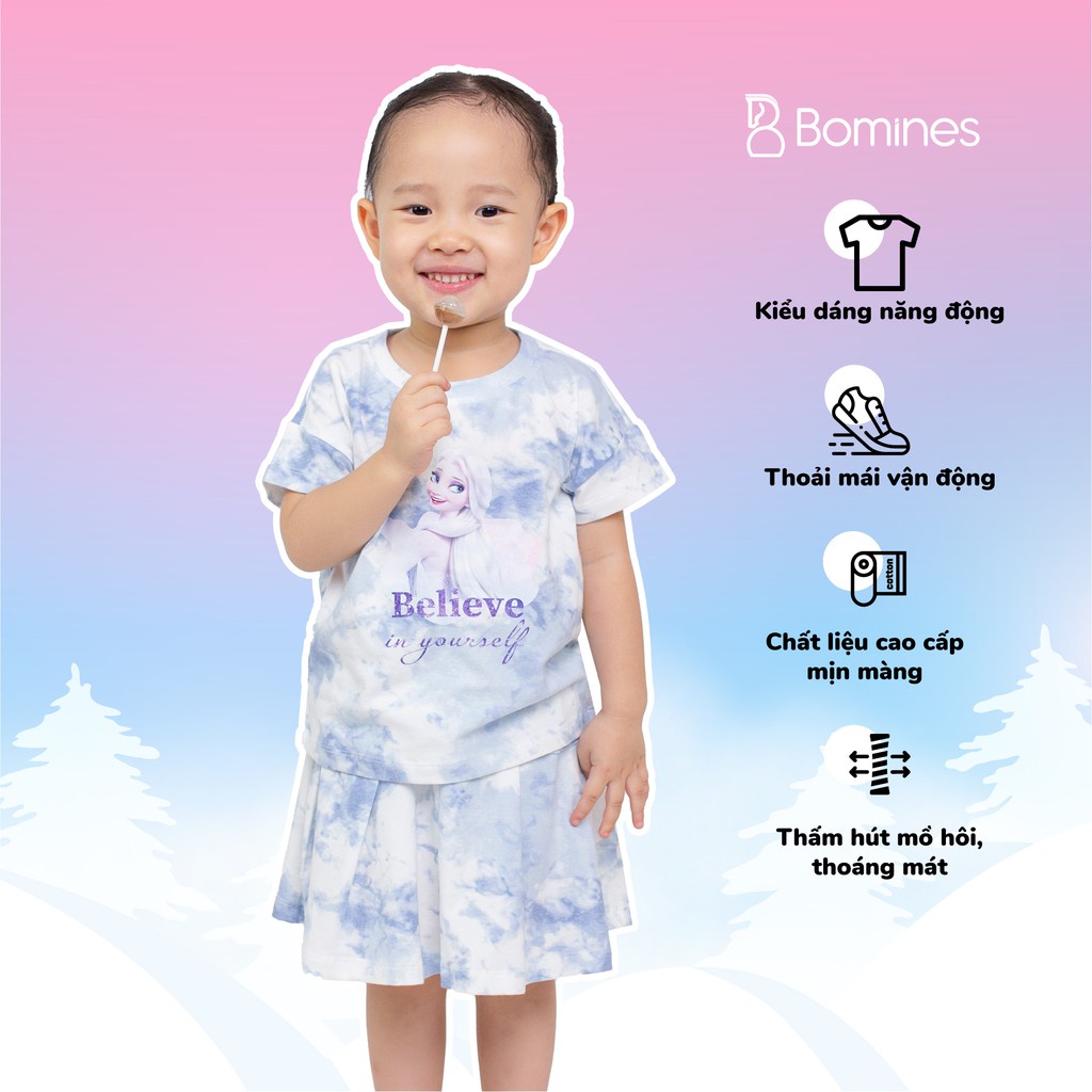 Váy bé gái BOMINES thun cotton thoáng mát cho bé 3- 10 tuổi, 12- 30kg SETCHANVAYLOANGMAUELSA