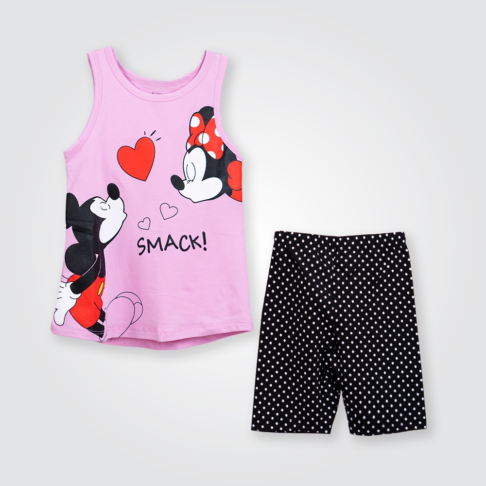 Đồ bộ bé gái BOMINES, in hình Mickey, mặc nhà mát mẻ dễ chịu cho bé 2- 9 tuổi, 12- 27kg DOBOBALOMICKEYMINNIE