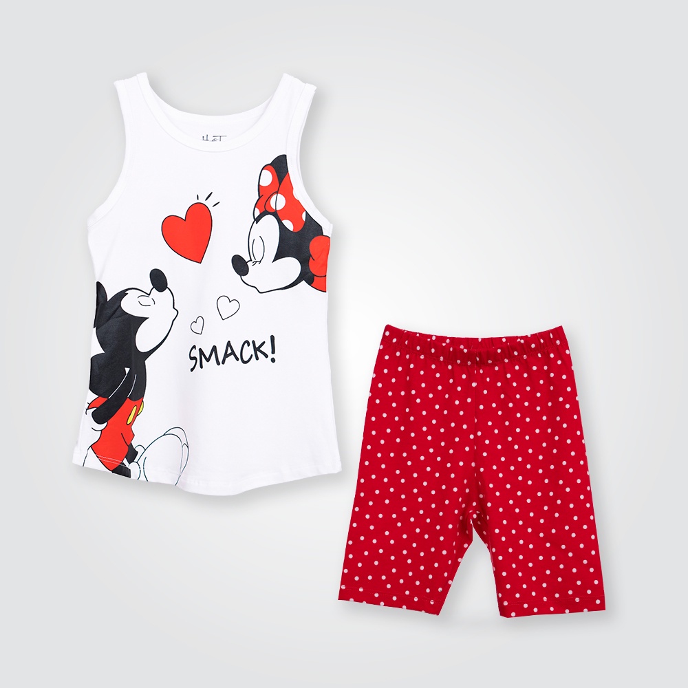 Đồ bộ bé gái BOMINES, in hình Mickey, mặc nhà mát mẻ dễ chịu cho bé 2- 9 tuổi, 12- 27kg DOBOBALOMICKEYMINNIE