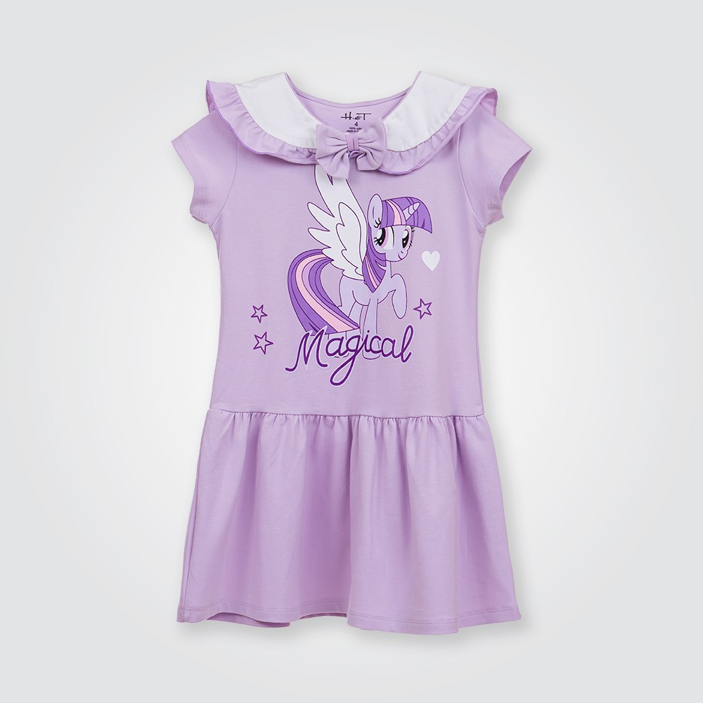 Váy bé gái BOMINES, cổ sen phối bèo mát mẻ DAMCOSENPHOIBEOPONY