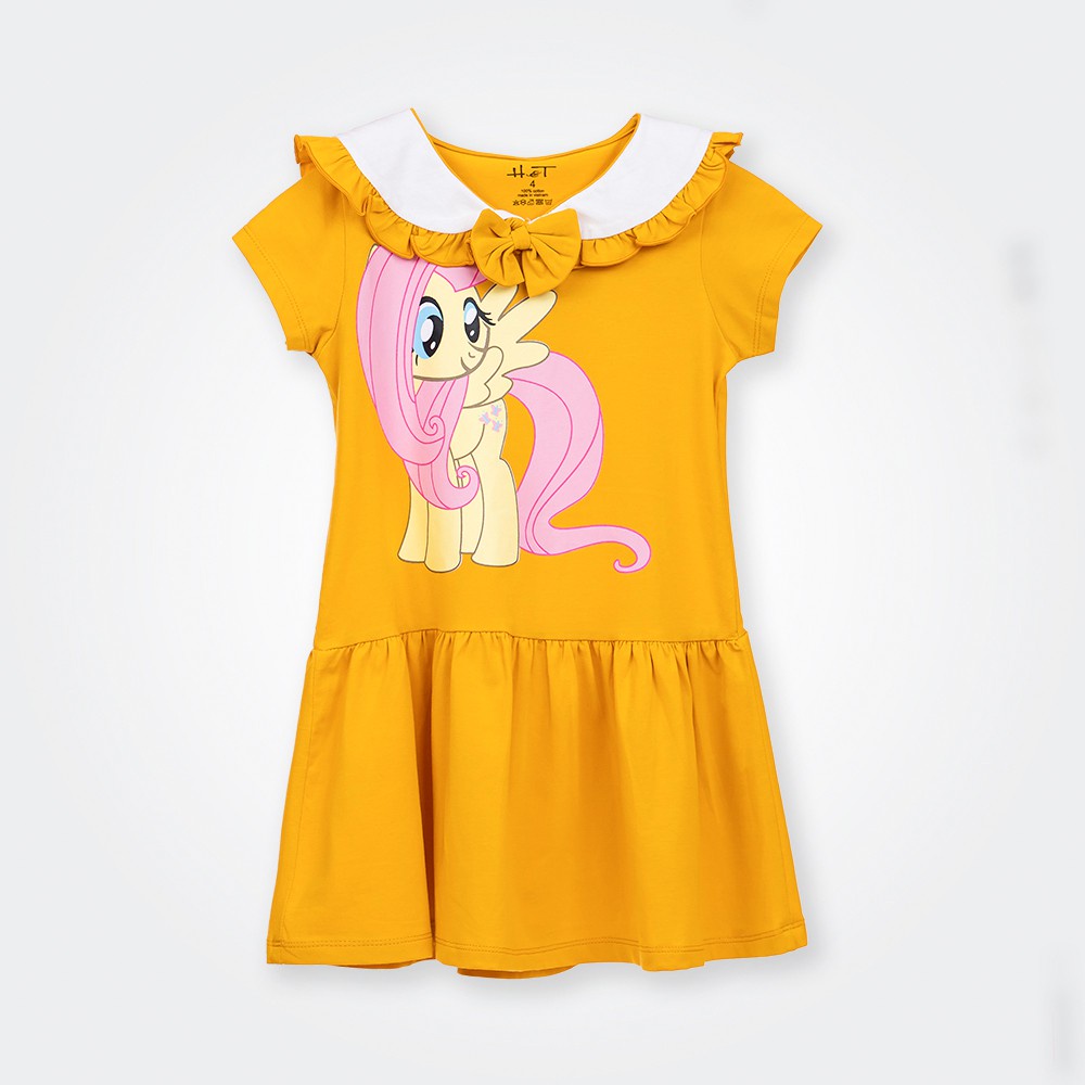 Váy bé gái BOMINES, cổ sen phối bèo mát mẻ DAMCOSENPHOIBEOPONY