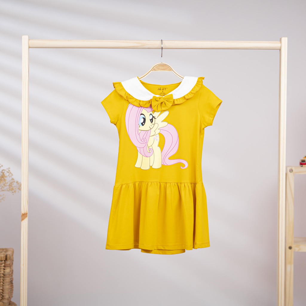 Váy bé gái BOMINES, cổ sen phối bèo mát mẻ DAMCOSENPHOIBEOPONY