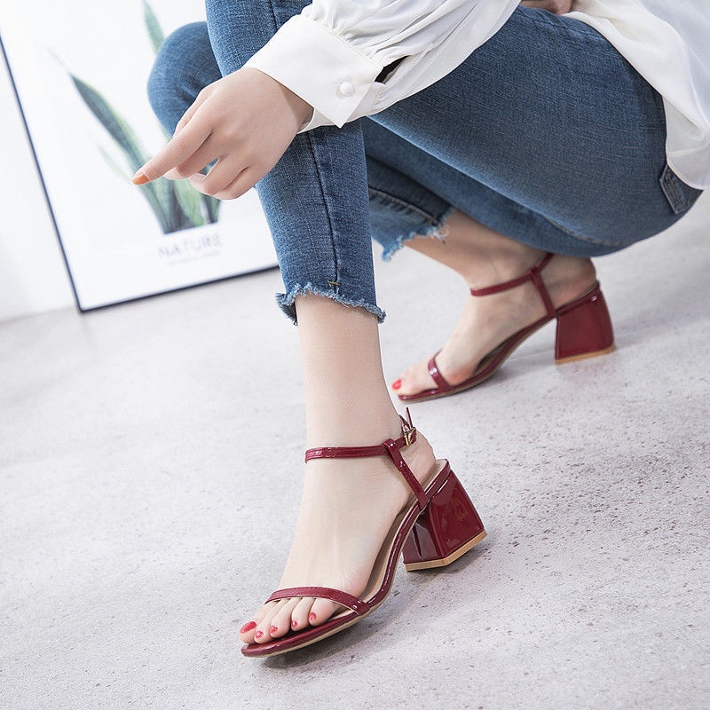 Giày Sandal Cao Gót Thời Trang Mùa Hè Thanh Lịch Dễ Phối Đồ Dành Cho Nữ