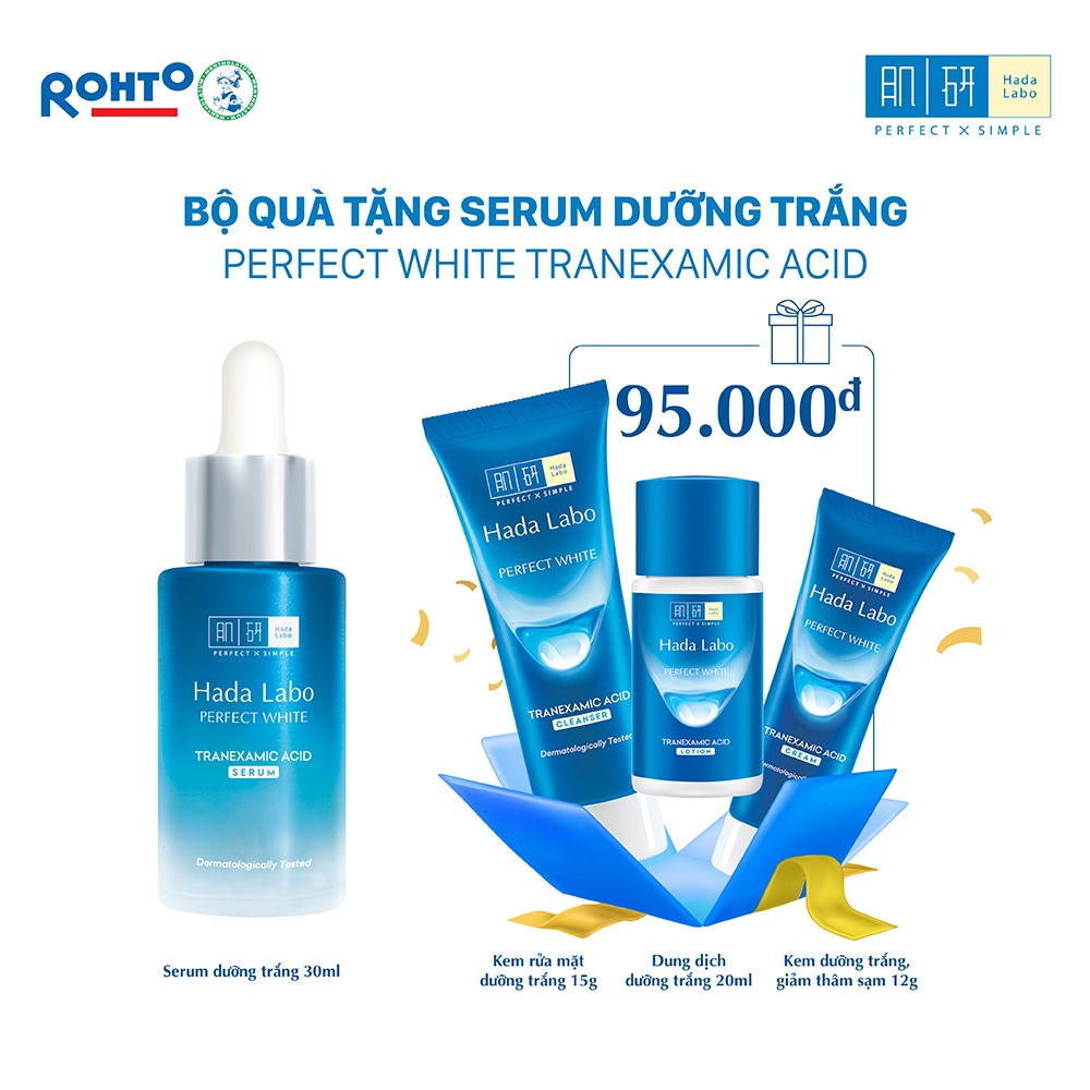 Hộp quà Serum dưỡng trắng da tối ưu Hada Labo Perfect White Tranexamic Acid Serum 30ml | BigBuy360 - bigbuy360.vn