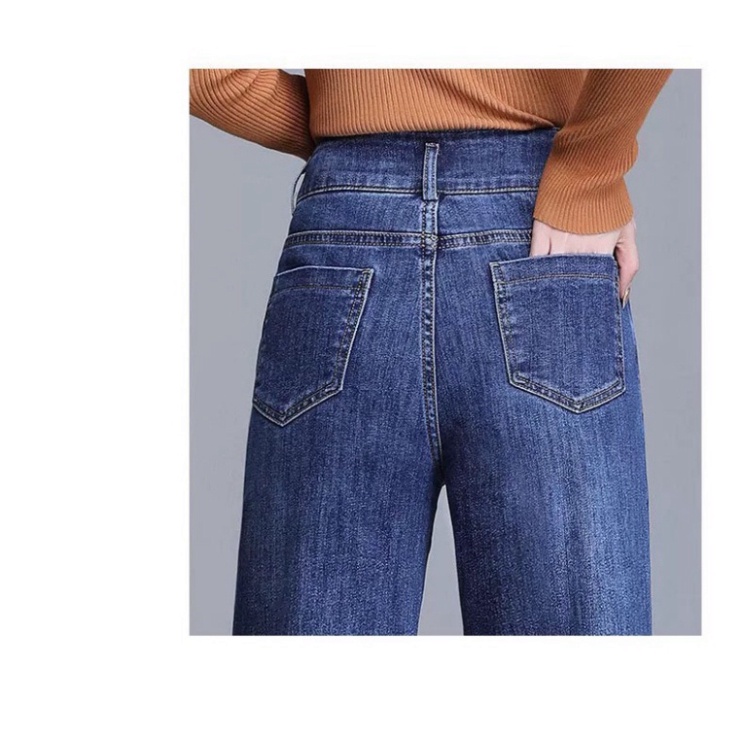 Quần Jeans ống rộng Nữ Cạp Cao  giãn  quần bò ống rộng Lưng Cao 3 Màu [Z02] a15 | BigBuy360 - bigbuy360.vn