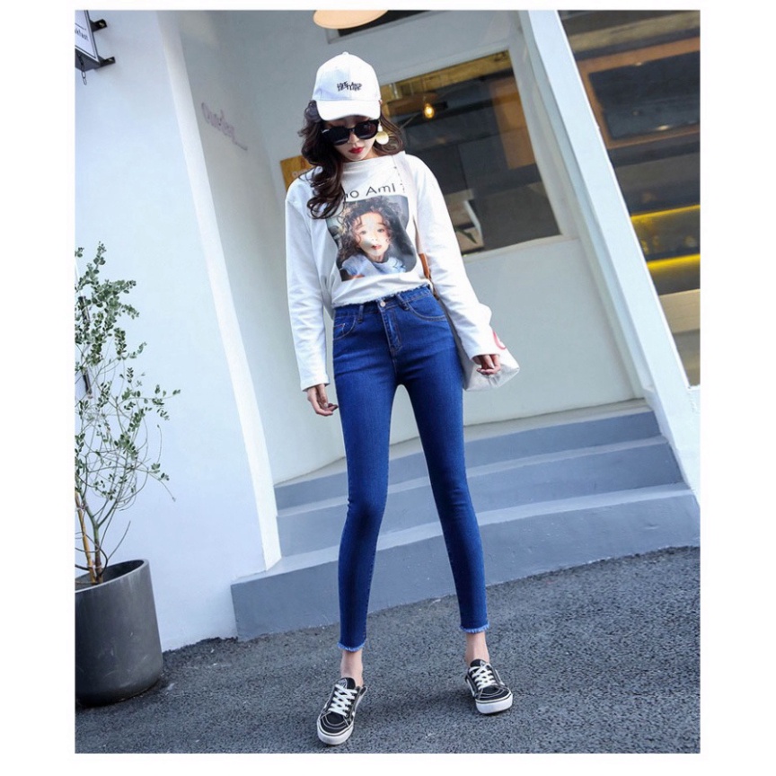 Quần jean nữ co giản cao cấp size 25-35 trơn n [Z02] a15 | BigBuy360 - bigbuy360.vn