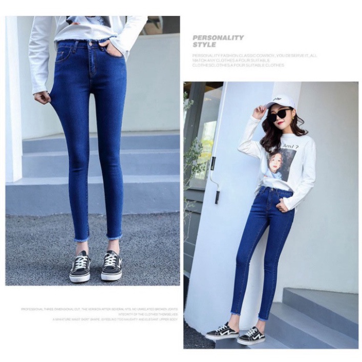 Quần jean nữ co giản cao cấp size 25-35 trơn n [Z02] a15 | BigBuy360 - bigbuy360.vn