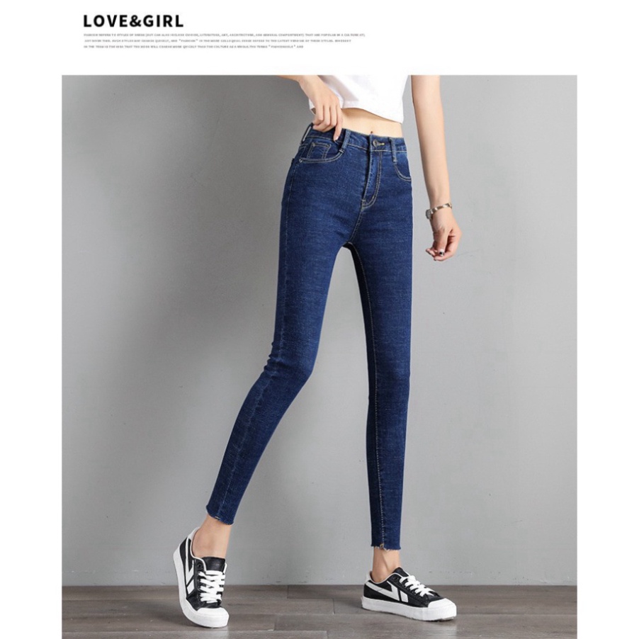 Quần Bò Nữ Dáng Skinny Quần Jean Nữ Lưng Cao Lai  trang điểm [Z02] a15 | BigBuy360 - bigbuy360.vn