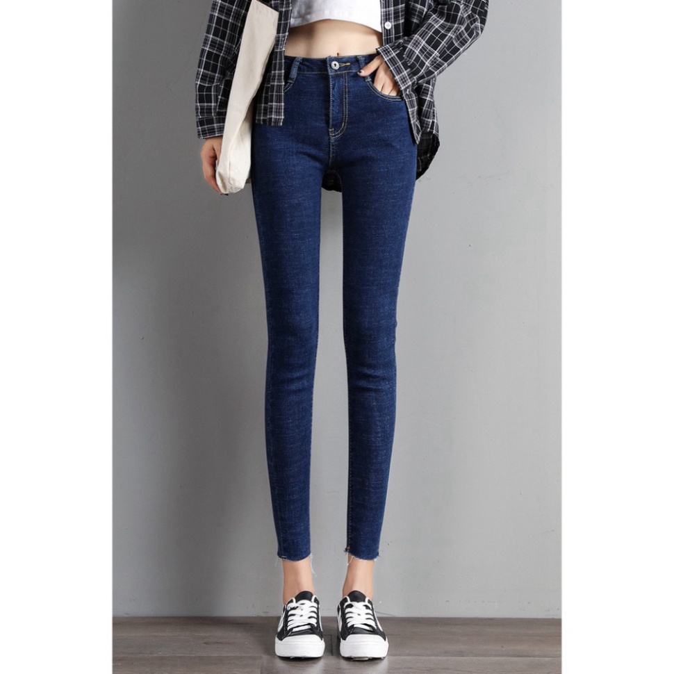 Quần Bò Nữ Dáng Skinny Quần Jean Nữ Lưng Cao Lai  trang điểm [Z02] a15 | BigBuy360 - bigbuy360.vn