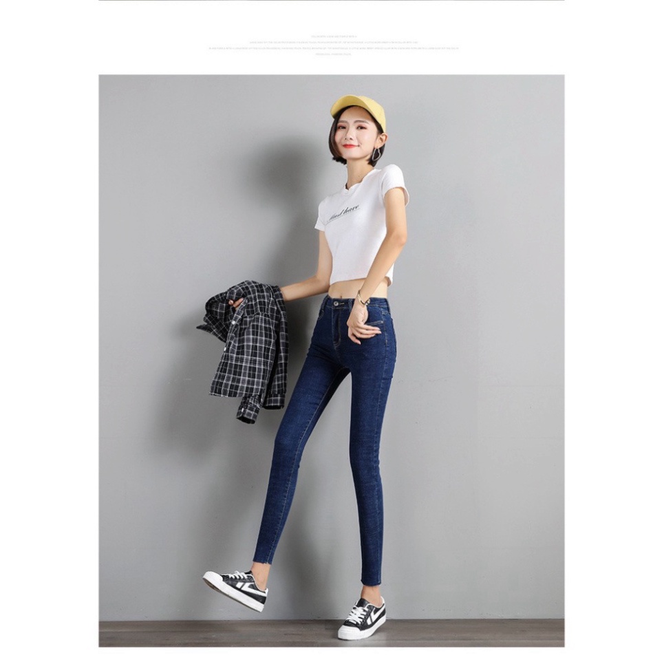 Quần Bò Nữ Dáng Skinny Quần Jean Nữ Lưng Cao Lai  trang điểm [Z02] a15 | BigBuy360 - bigbuy360.vn