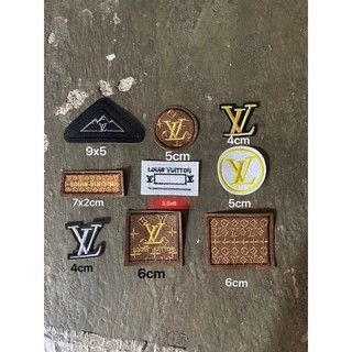 Patch vải ủi nhiệt hình thêu logo thương hiệu lv. cả bộ 9 món