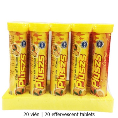 (tuýp 20 viên) Viên Sủi Vitamin C Pluszs vị cam (Típ 20 Viên)