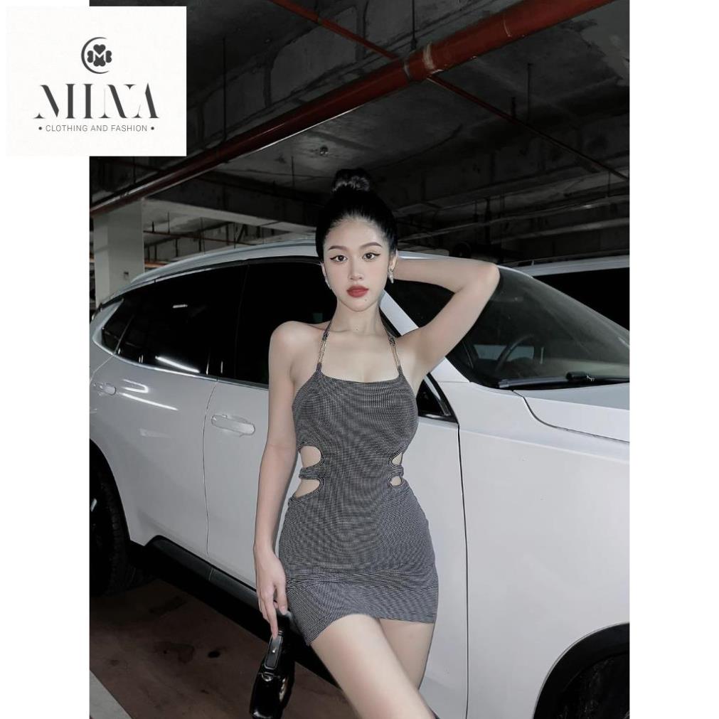 Đầm 2 dây Body khoét eo DX Cổ-Eo - 3426
