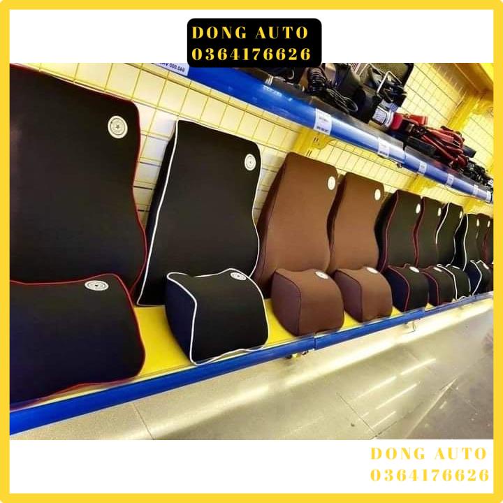 Gối tựa đầu và lưng cao su non để ghế ô tô Dong Auto