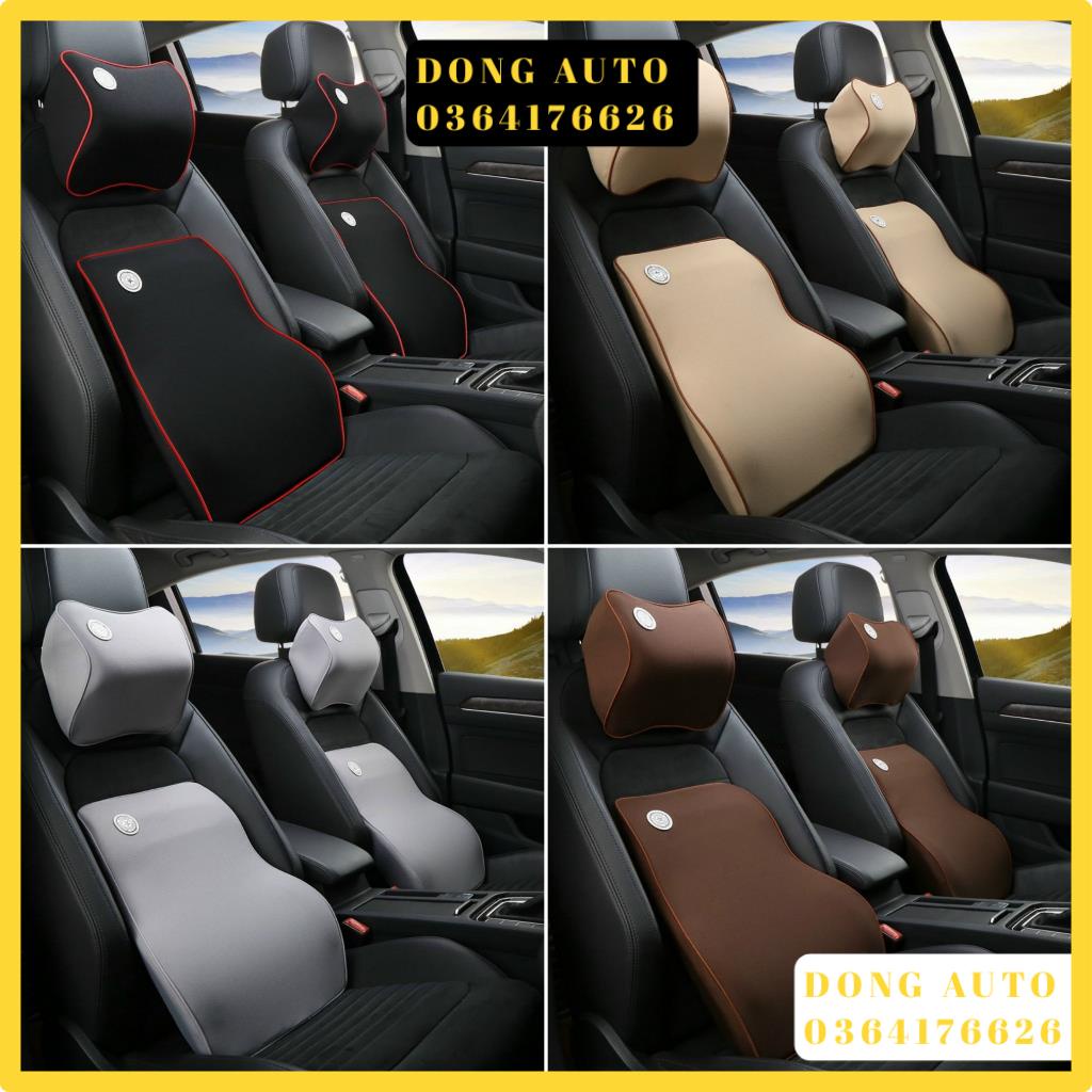 Gối tựa đầu và lưng cao su non để ghế ô tô Dong Auto | BigBuy360 - bigbuy360.vn