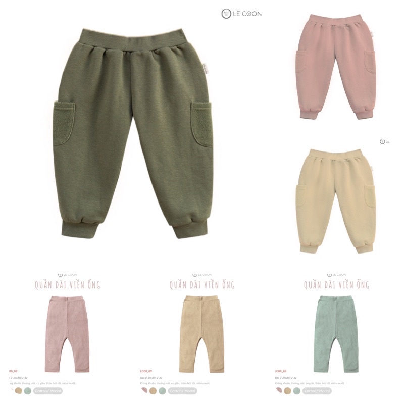 Quần legging thu đông cho bé các mẫu