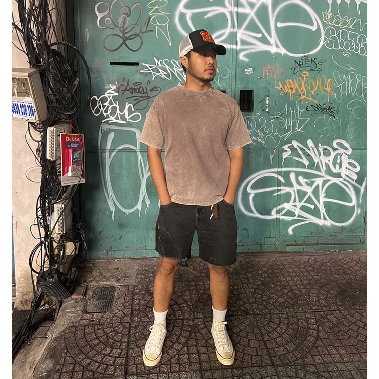 Áo thun Wash unisex Smooth tshirt