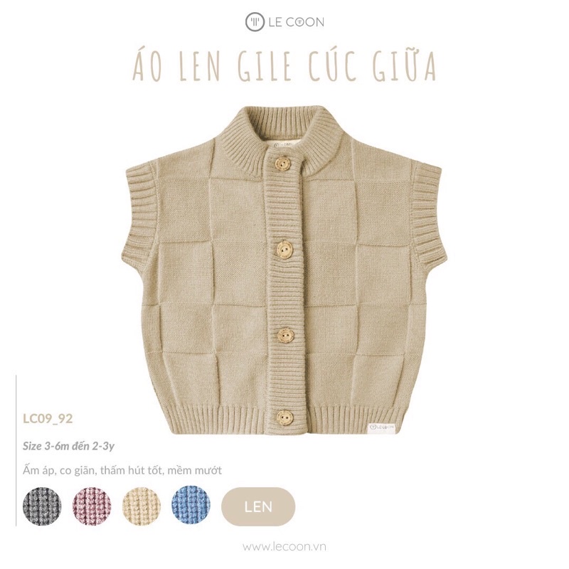 Áo gile len mẫu mới 2022 cho bé yêu - Gi-lê Le Coon