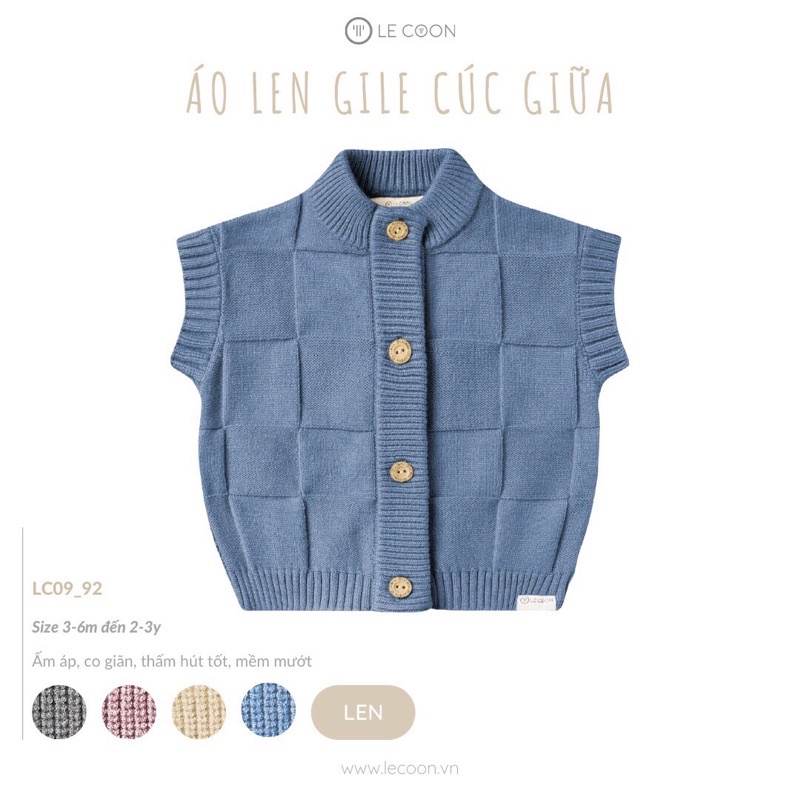 Áo gile len mẫu mới 2022 cho bé yêu - Gi-lê Le Coon