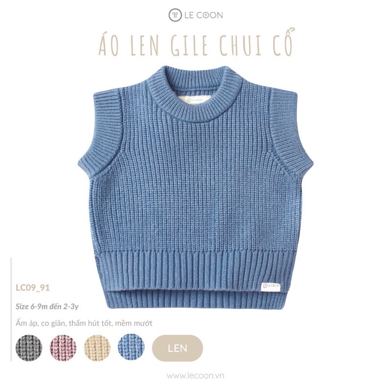 Áo gile len mẫu mới 2022 cho bé yêu - Gi-lê Le Coon