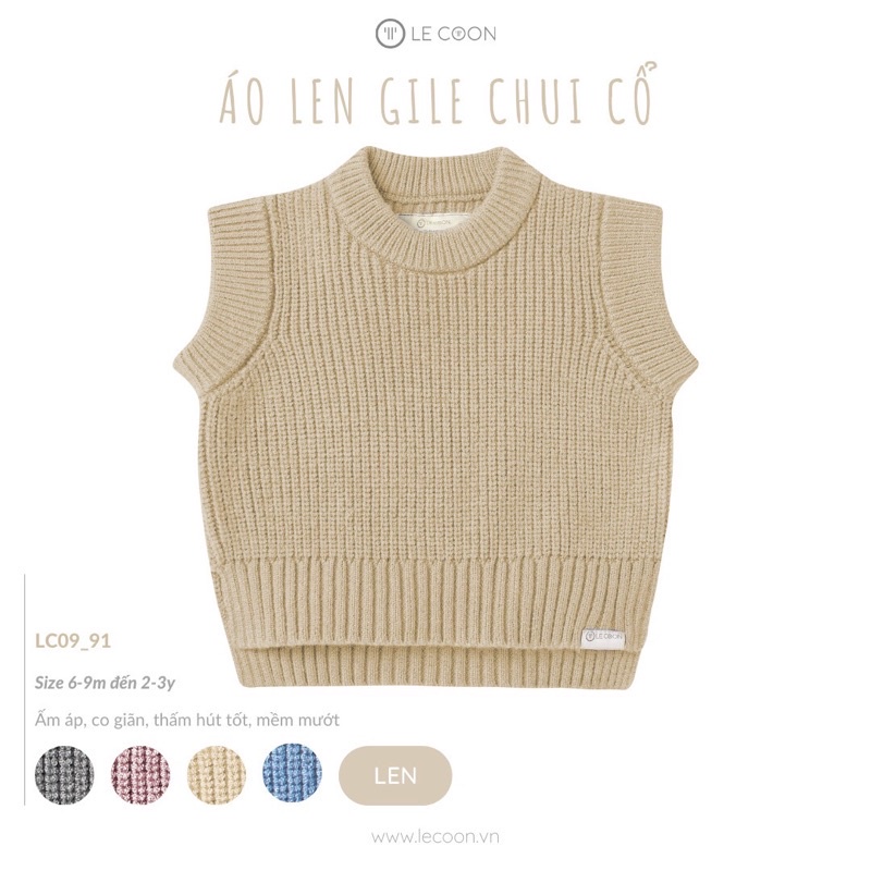 Áo gile len mẫu mới 2022 cho bé yêu - Gi-lê Le Coon